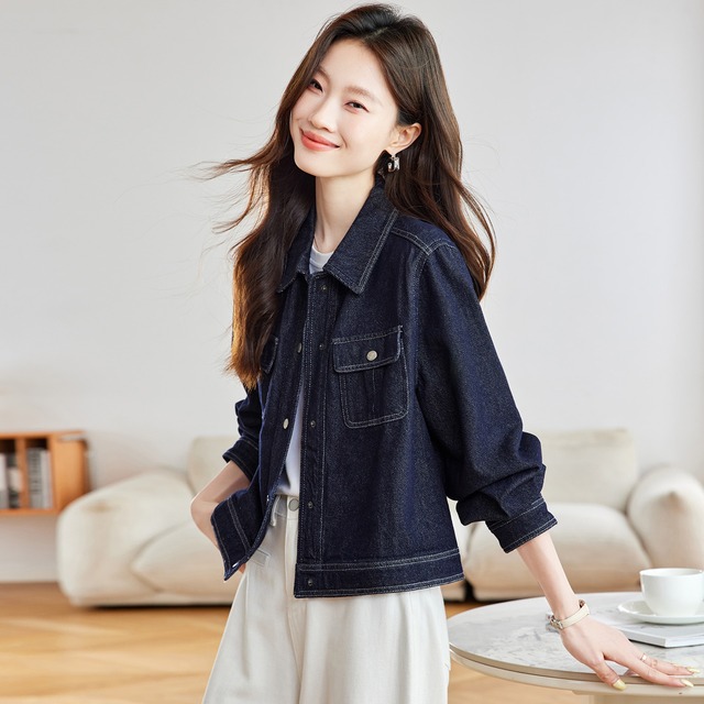 【ジャケット】 デニム ジャケット レディース きれいめ アウター ブルゾン 春 夏 秋 冬  20代 30代 40代 50代 フェミニン エレガント デニムジャケット ミドル ジャケット アウター ジージャン gジャン デニム  きれいめ 可愛い かっこいい ブルー 青 M L XL