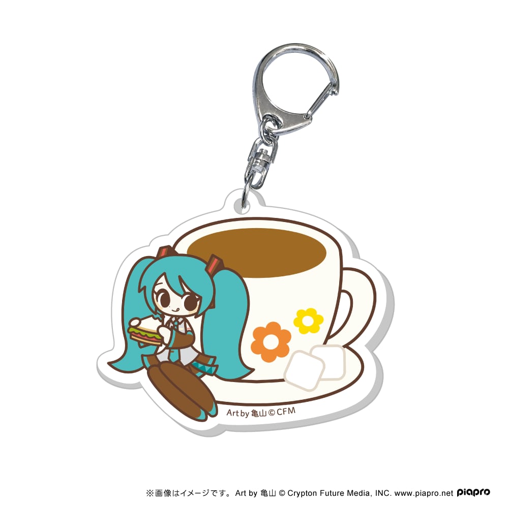 初音ミク　アクリルスタンド　キーホルダー　Youme cafe　R_りんご 初音ミク アクリルキーホルダー（カフェ） | アウリン ONLINE SHOP