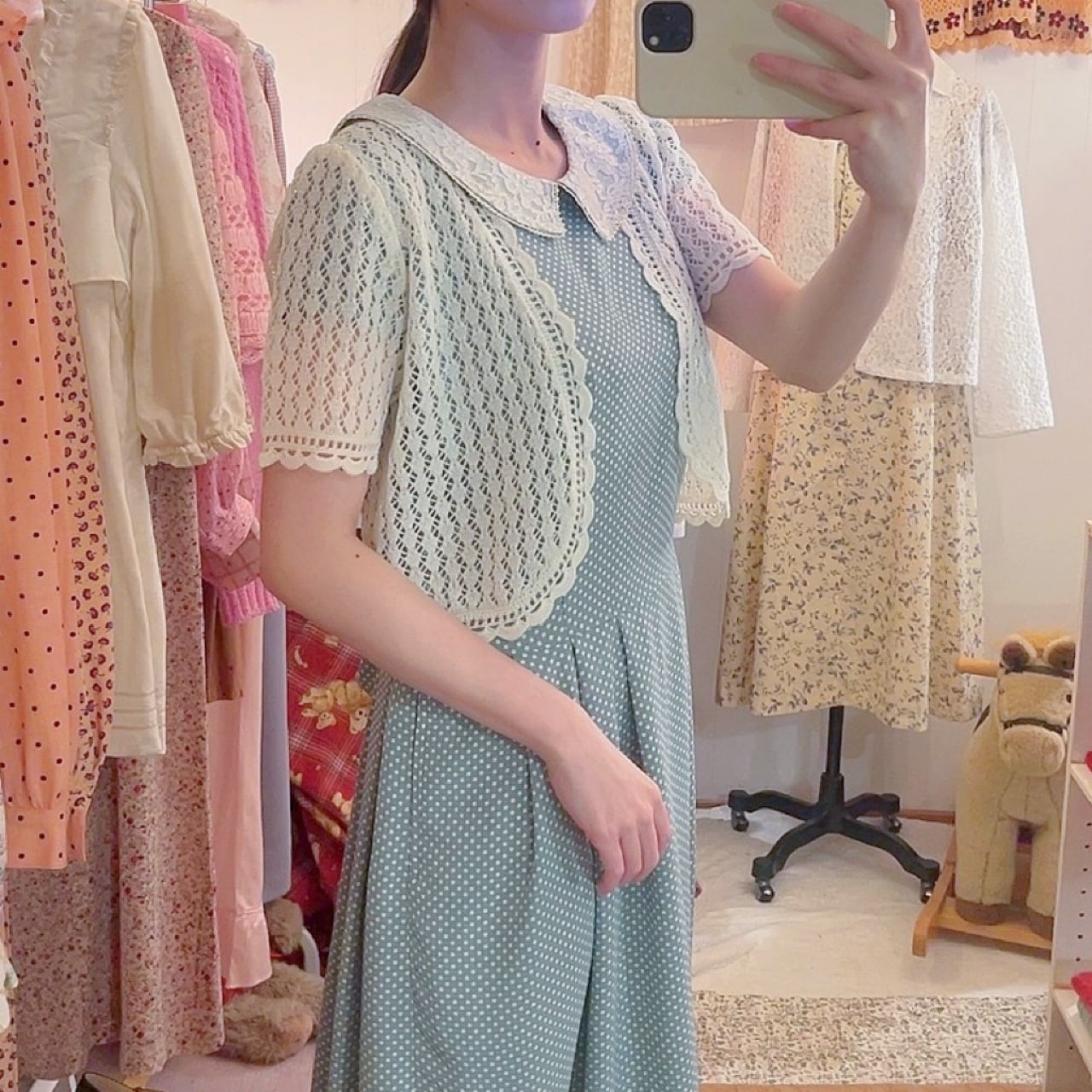 cream crochet knit bolero