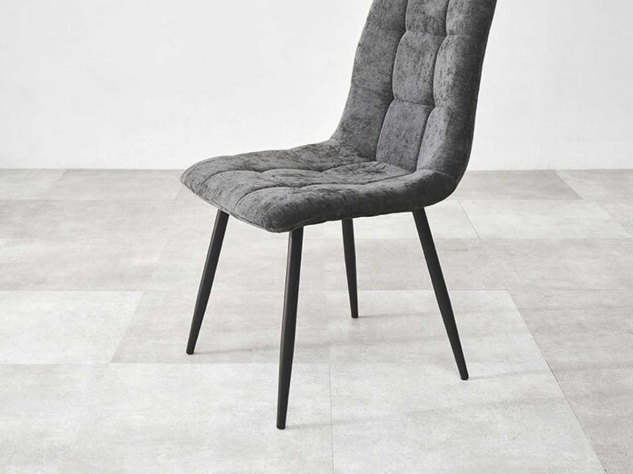 75×75cmカフェテーブル3点セット 大理石調 【チェア：ダークグレー】・画像13