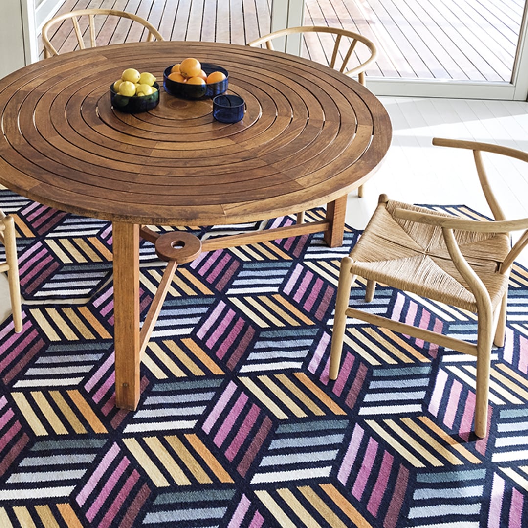 半円コラージュラグ PARQUET ラグ Hexagon.Orange 188×305cm［GAN］ | REAL Style online shop