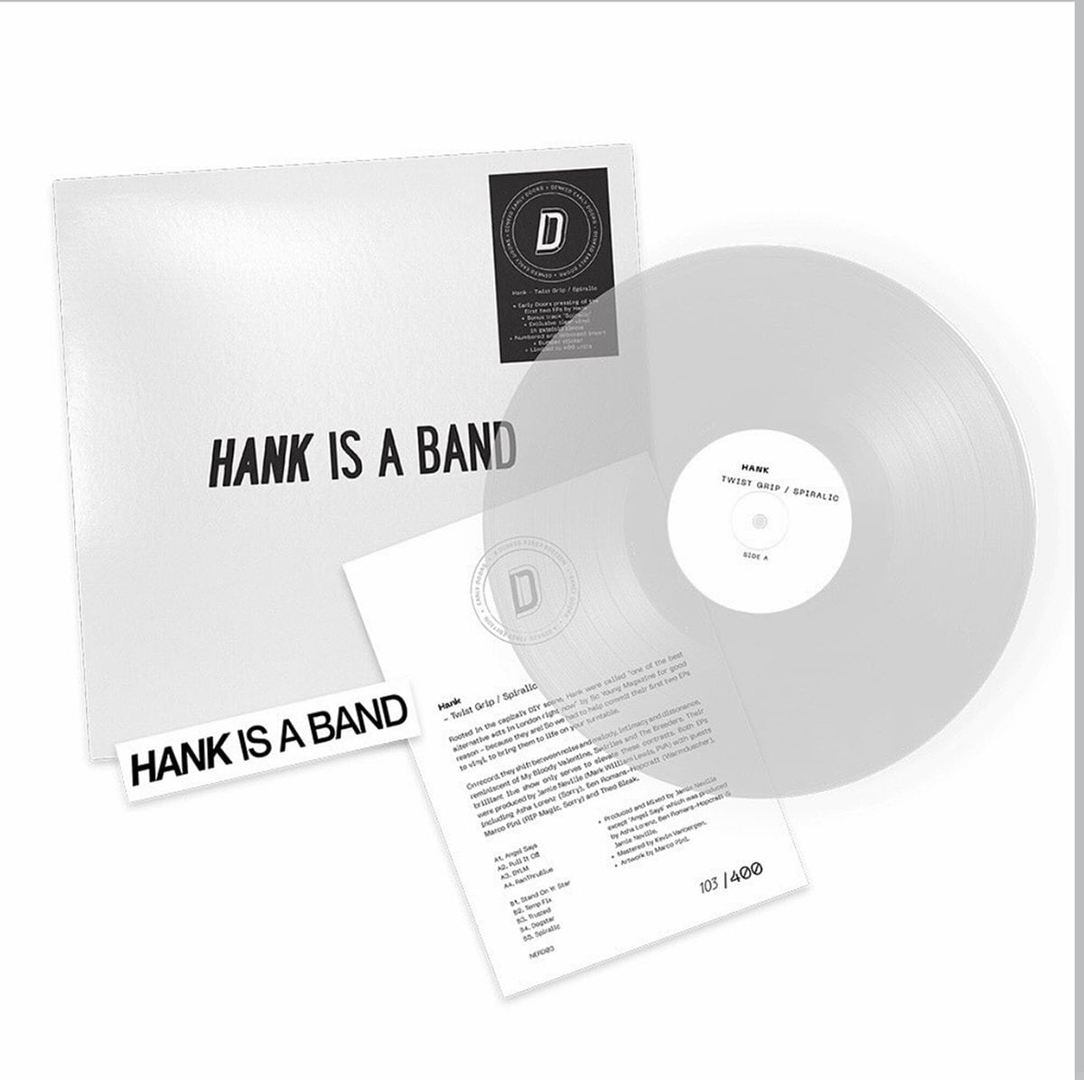 Hank / Twist Grip / Spiralic(400 Ltd Clrar LP)