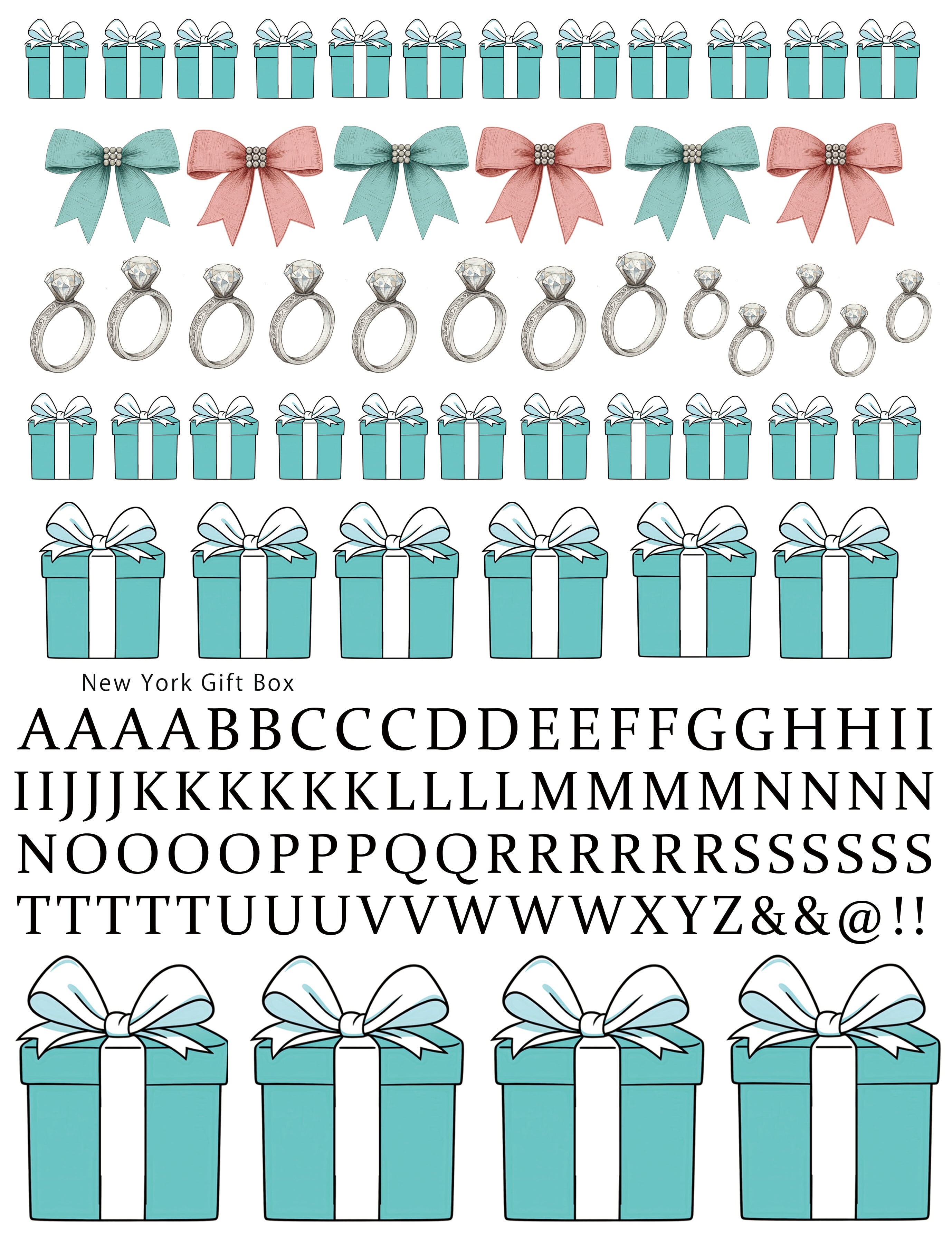 NewYork Gift Box ニューヨークギフトボックス A4サイズ (ポーセリンアート用転写紙)