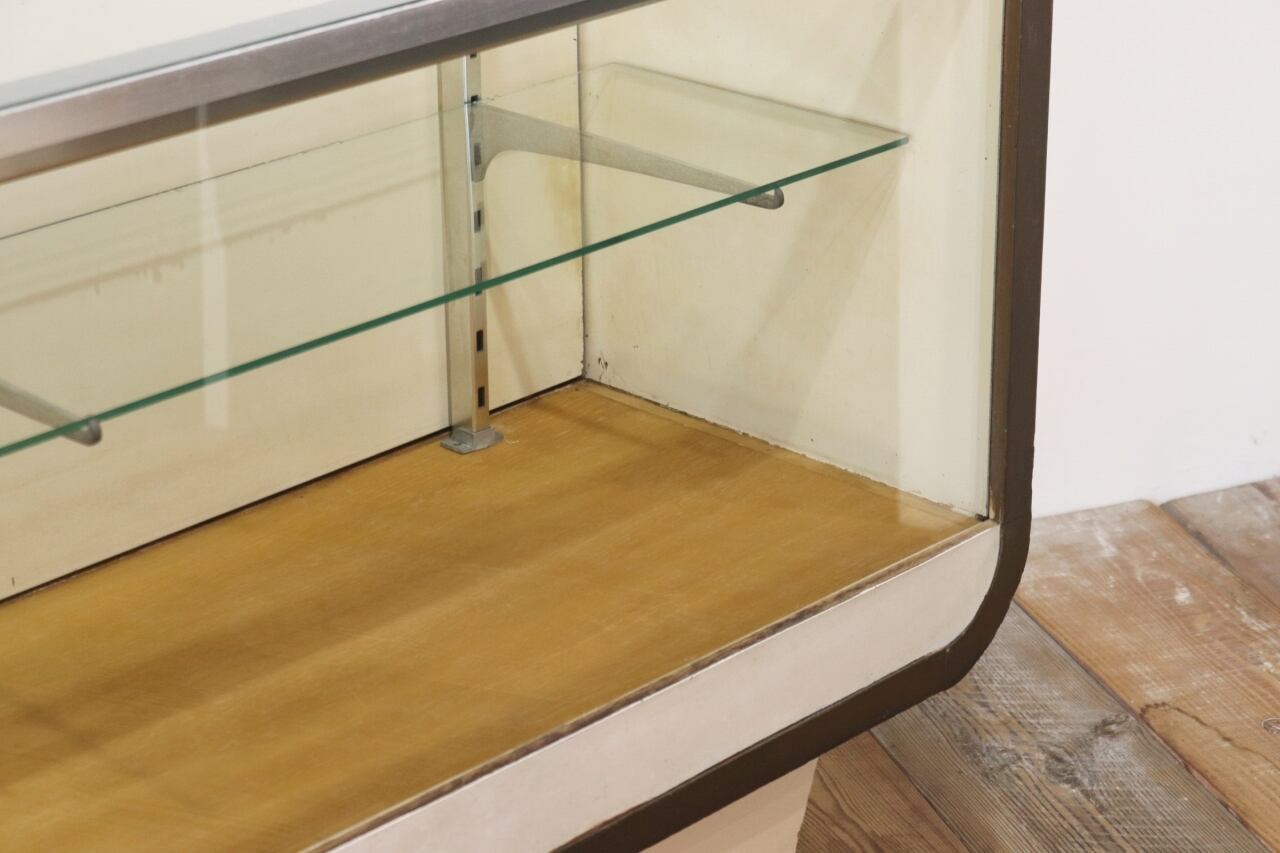 レトロ ガラスショーケース キャビネット ディスプレイ 展示棚 飾り棚