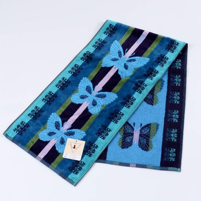 タオル　横浜ナナ　湘南ナナ　NANA　スポーツタオル　Ｂ蝶　ブルー　nn-spt1