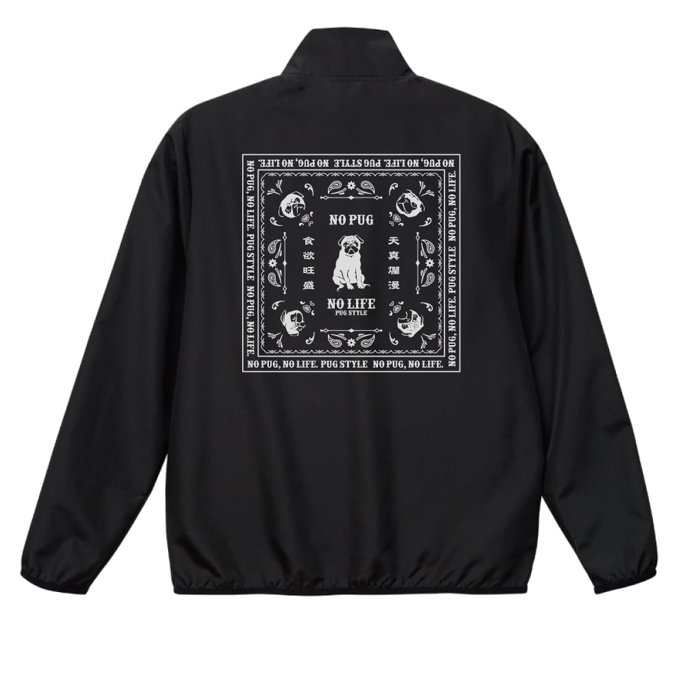 バンダナ柄コーチジャケット【ブラック】