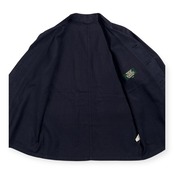 麻100% NEWYORKER ニューヨーカー リネン ジャケット カバーオール サイズ M /ネイビー/メンズ/日本製