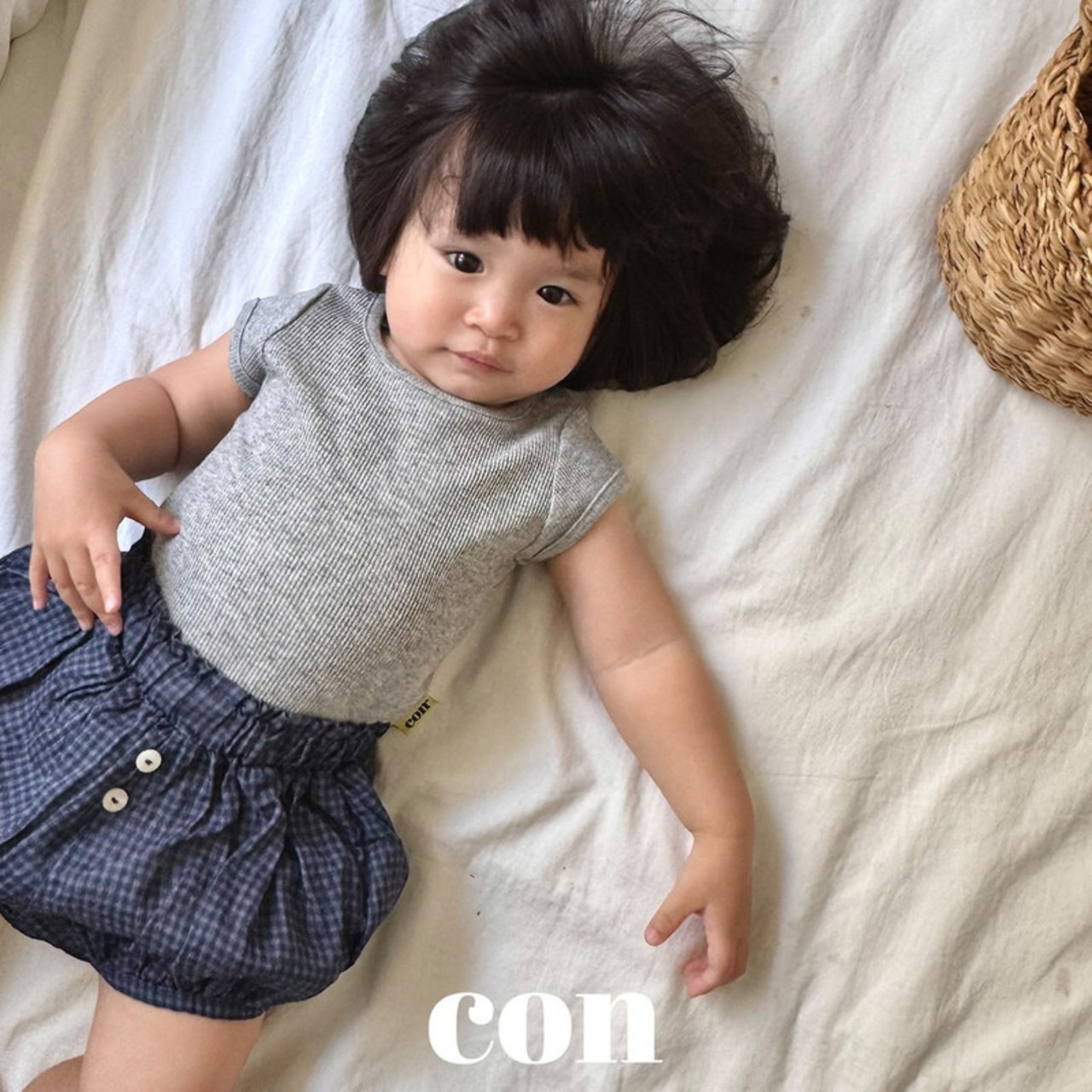 【即納】CON 26/SM ピンポンリブTシャツ｜夏服｜韓国子供服