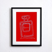 EAU DE PARFUM N°2｜香りの余韻を描くミニマルパフュームアート｜上質で洗練された空間をつくる一枚｜A4ポスター