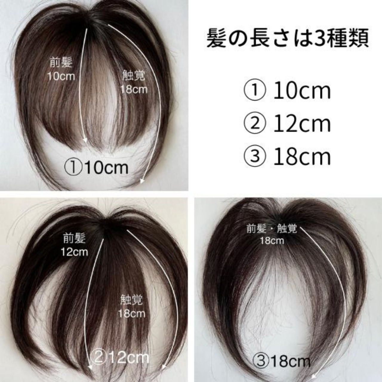 【医療用ウィッグ】 人毛100％ 前髪ウィッグ シースルー 自然に見える 前髪カバー【3×4cm】 |フル卒 部分ウィッグ ふんわり質感