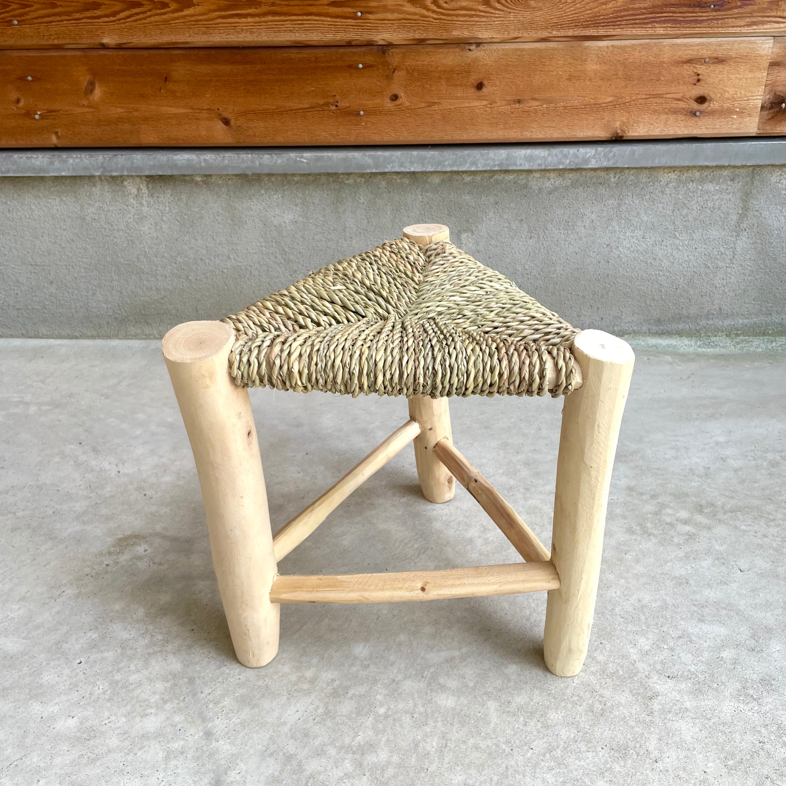 Moroccan wooden triangle chair モロッコ ドーム三角木椅子③ w33×31