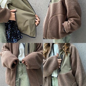 2way多機能ソフトリバーシブルボアouter／khaki