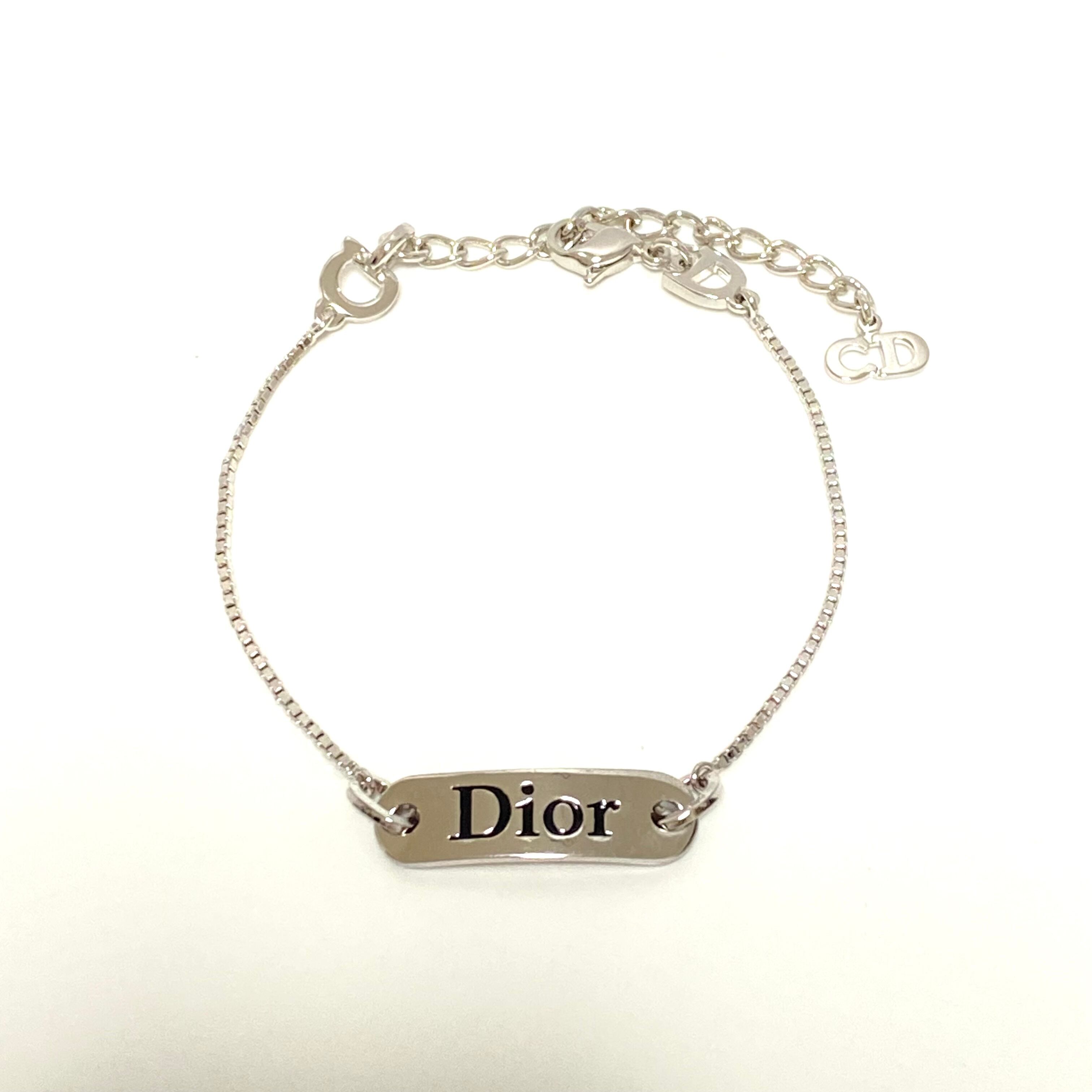 【お買い得】Dior シルバーブレスレット　ロゴプレート