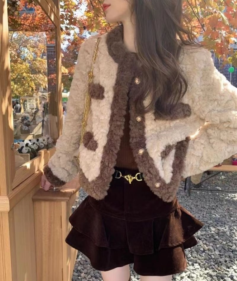 アウター コート ジャケット 上着 ショート丈 ボアジャケット ファー
