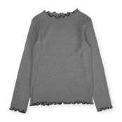 green label relaxing ユナイテッドアローズ フリル ボーダー 長袖 リブ カットソー Tシャツ /黒×白/レディース