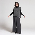 サイドリボン付き Vネックボアベスト レイヤード・ノースリーブ