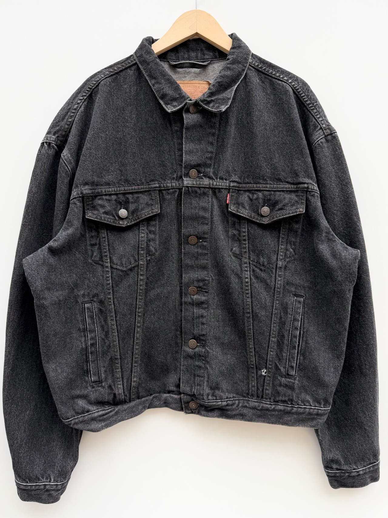 80s Levi's 70503-0259 BLACK DENIM JACKET Size XL