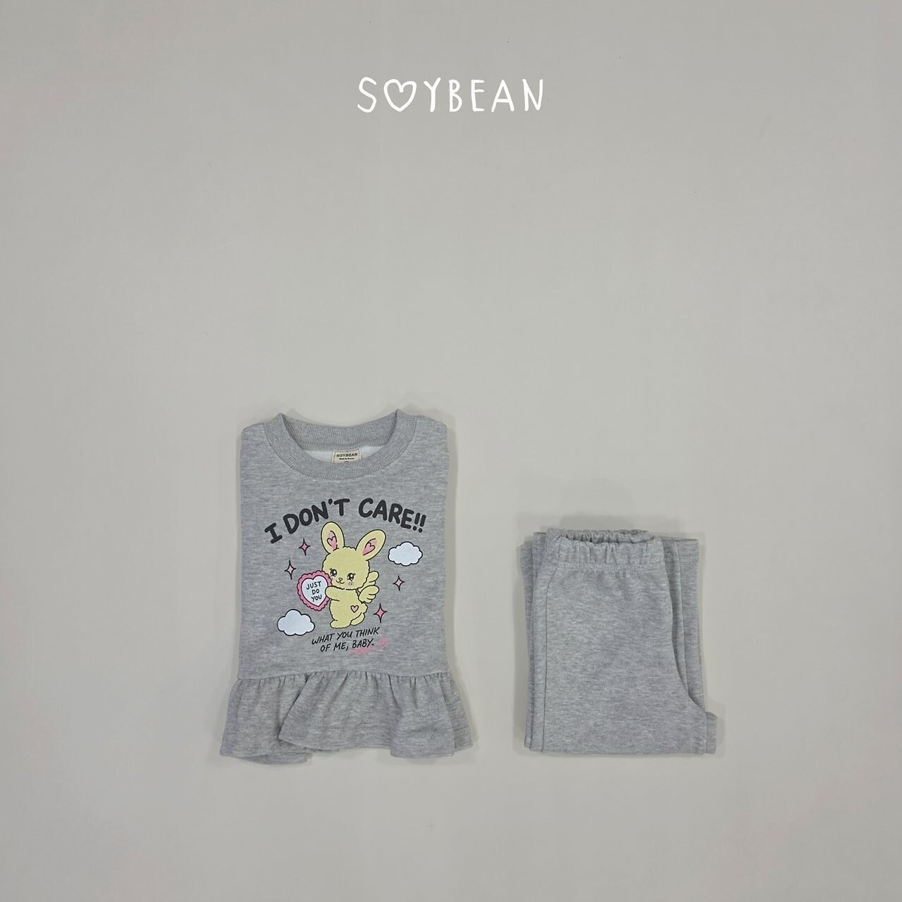韓国子供服 / 26Autumn / soybean / bunny フリル セットアップ / キッズ服 / 秋服 *XS~XL*