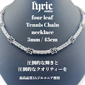 5mm 45cm four reef luxury tennis necklace silver