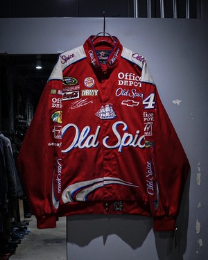 【add (C) vintage】“JEFF HAMILTON”“NASCAR” Vintage Loose Racing Jacket