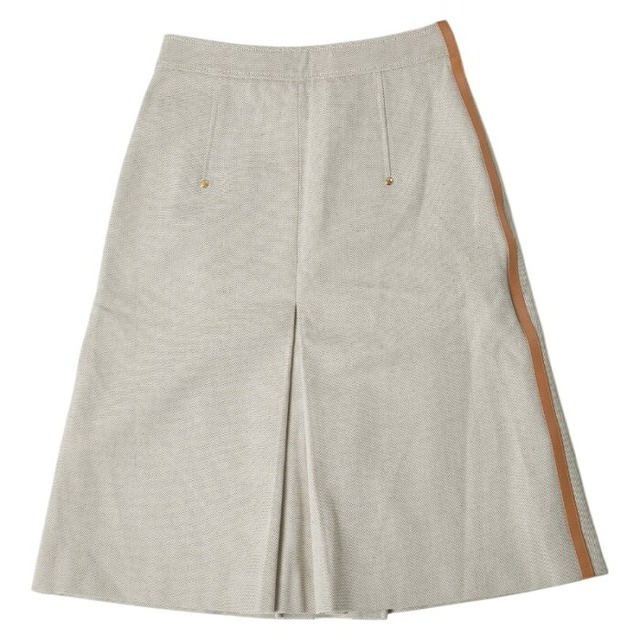 バーバリー スカート フレアスカート サイズ：38 ベージュ ブラウン コットン レディース BURBERRY 【中古】