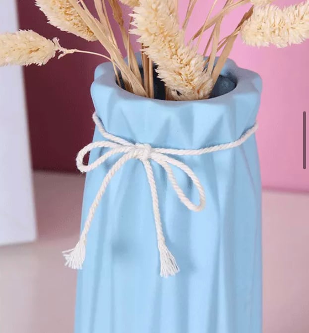 花瓶 花 flower リボン ribbon 付 桃 白 青 おしゃれ 可愛い