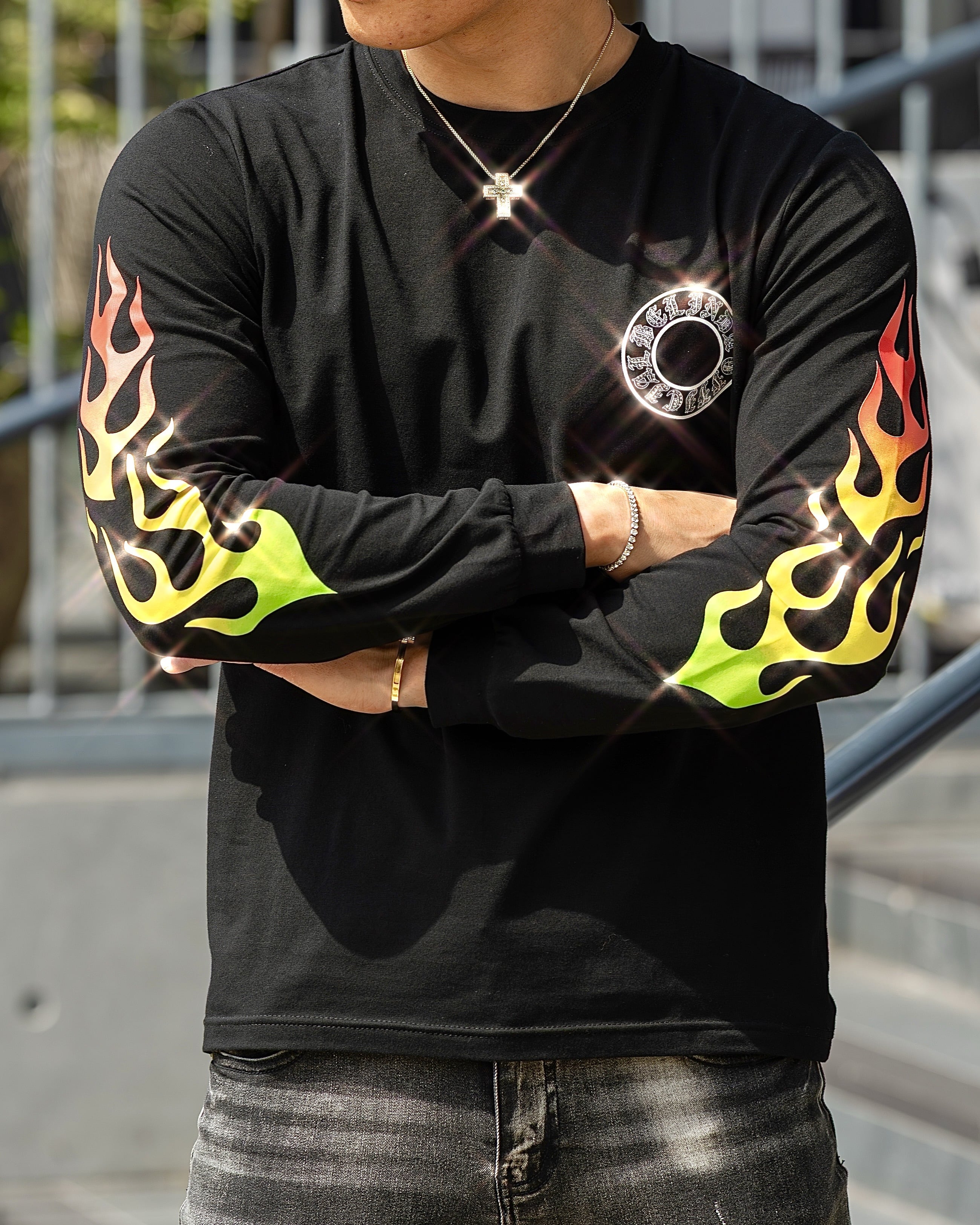 GLITTER RHINE STONE SHIRTS【BB25007】 | BELINDA OFFICIAL