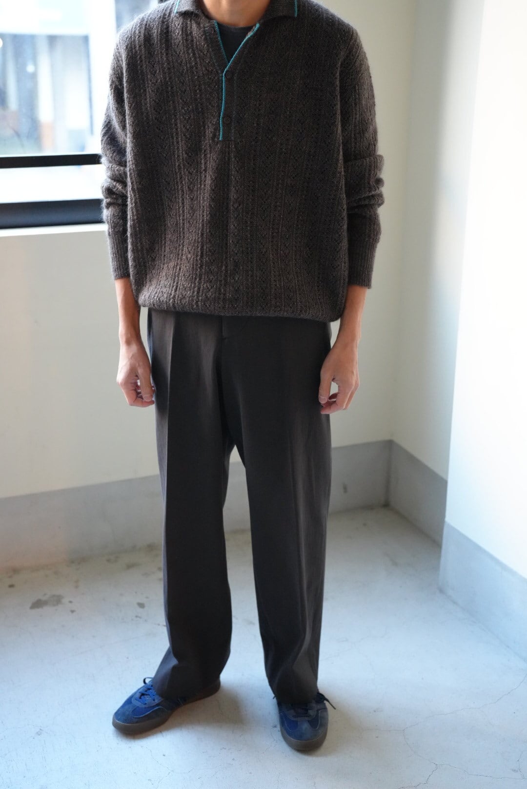 MAATEE&SONS CHINO TROUSER -GRAYSHAMBRAY- | TOMMY'S KURAMAE
