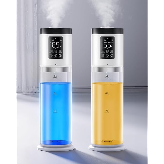 加湿器 大容量 9L 【2025新技術採用 6重除菌浄化&AI知能調湿】 加熱