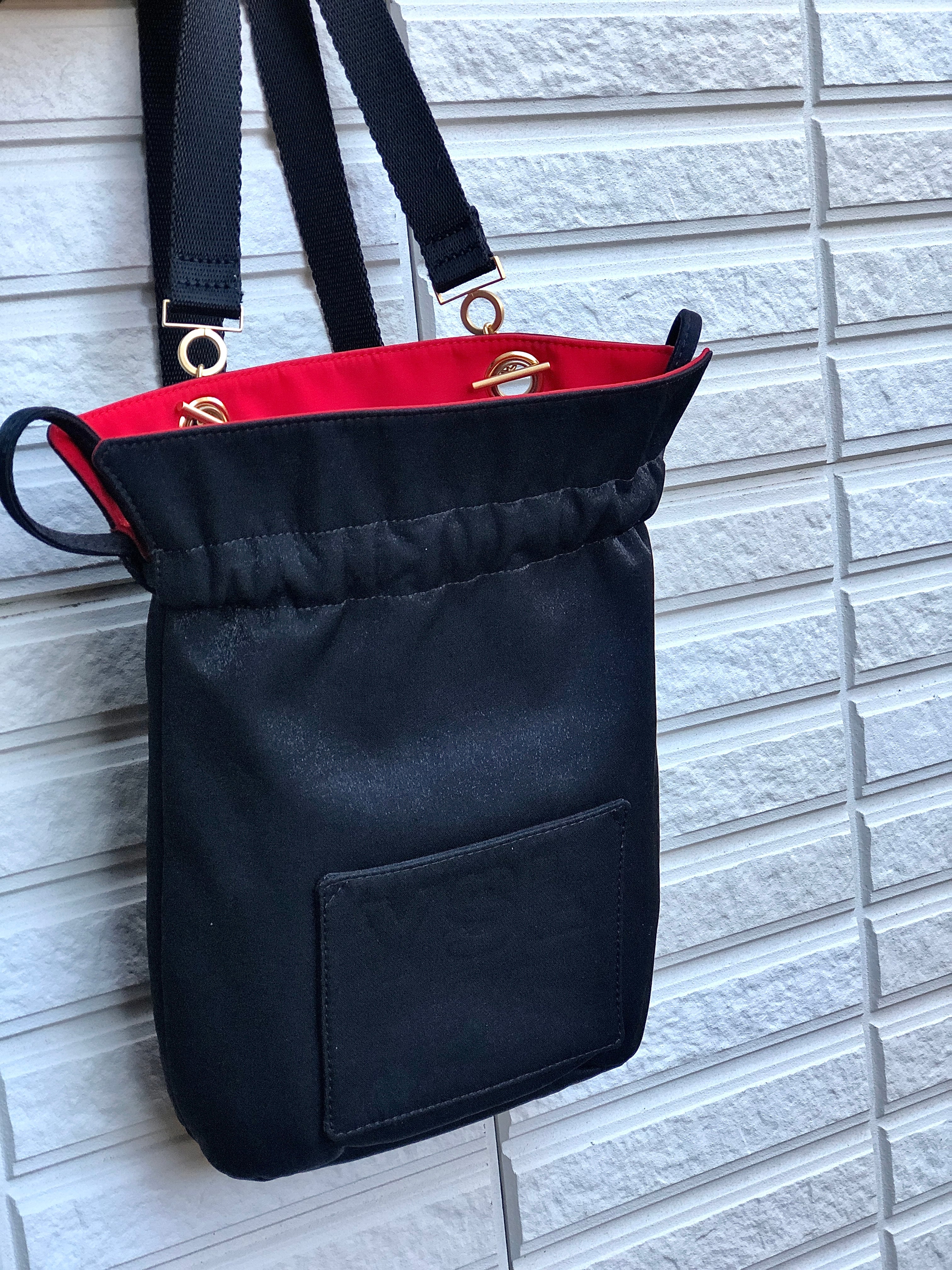 美品】Yves Saint Laurent ナイロン トートバッグ レッド 楽天市場 