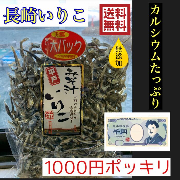 数量限定　味噌汁いりこ　200g　坂野水産　1000円ポッキリ　送料無料　無添加　お徳用
