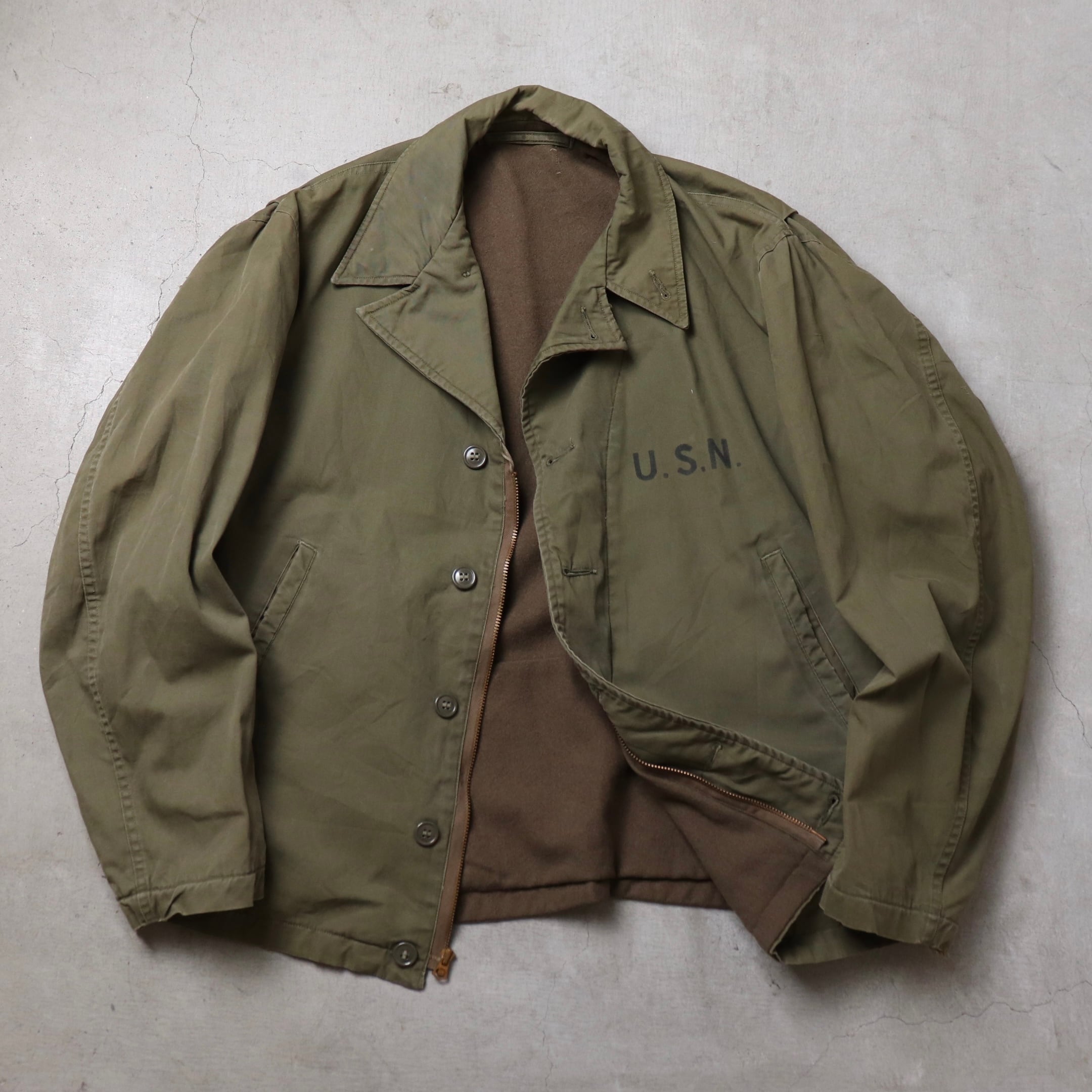 1940s U.S.NAVY N-4 デッキジャケット 40位 ステンシル　D185 | ROGER'S used clothing - ロジャース  - powered by BASE