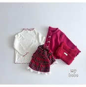 韓国子供服 / 26winter / my bebe / チェックカンカンスカート / キッズ / 冬服 *XS~XL*