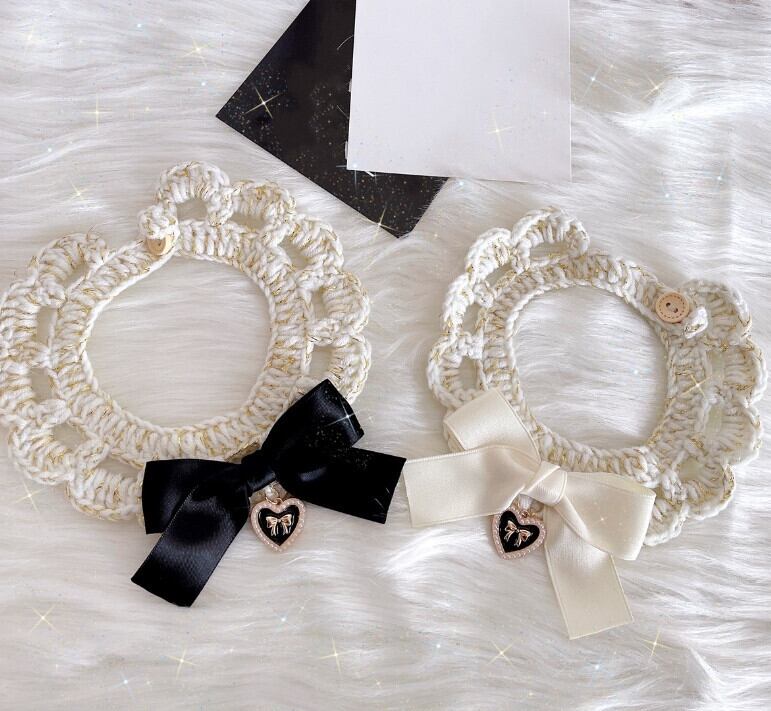 《予約》№2101785 大きなリボンの毛糸Bib