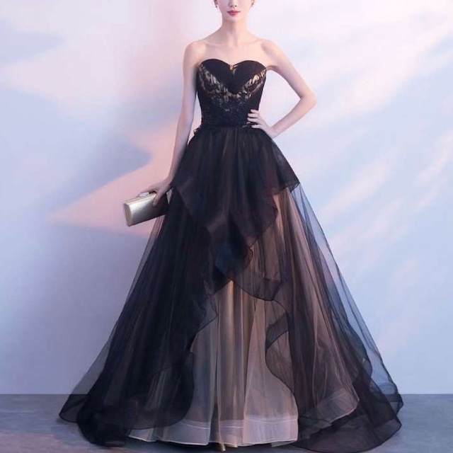 ブラック カラードレス　cb_dress002