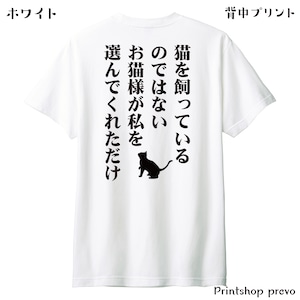 お猫様に選ばれし者Tシャツ　白