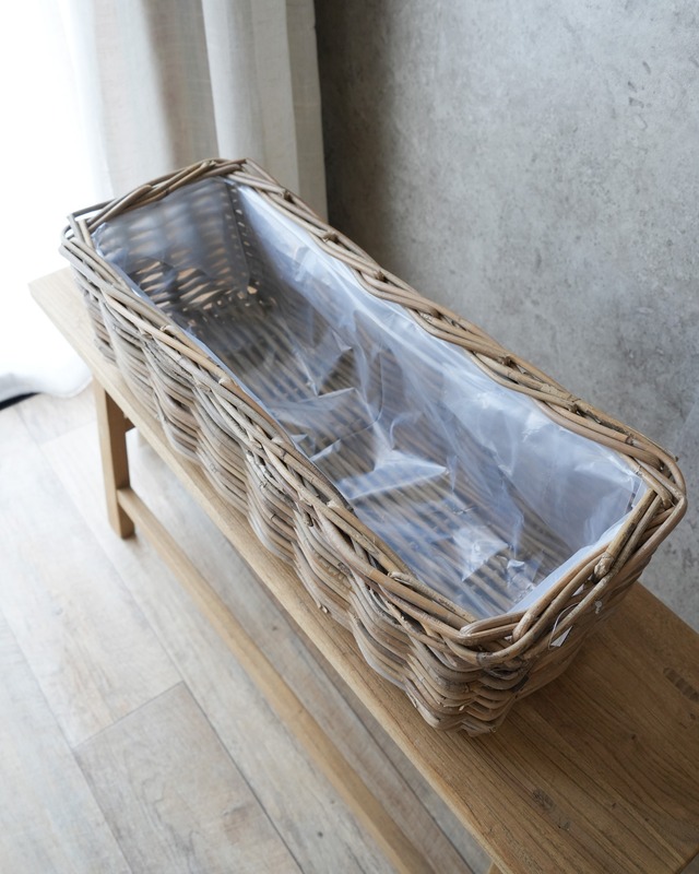 【グレーラタン】モンデリック横長プランター　Lサイズ　 W60cm