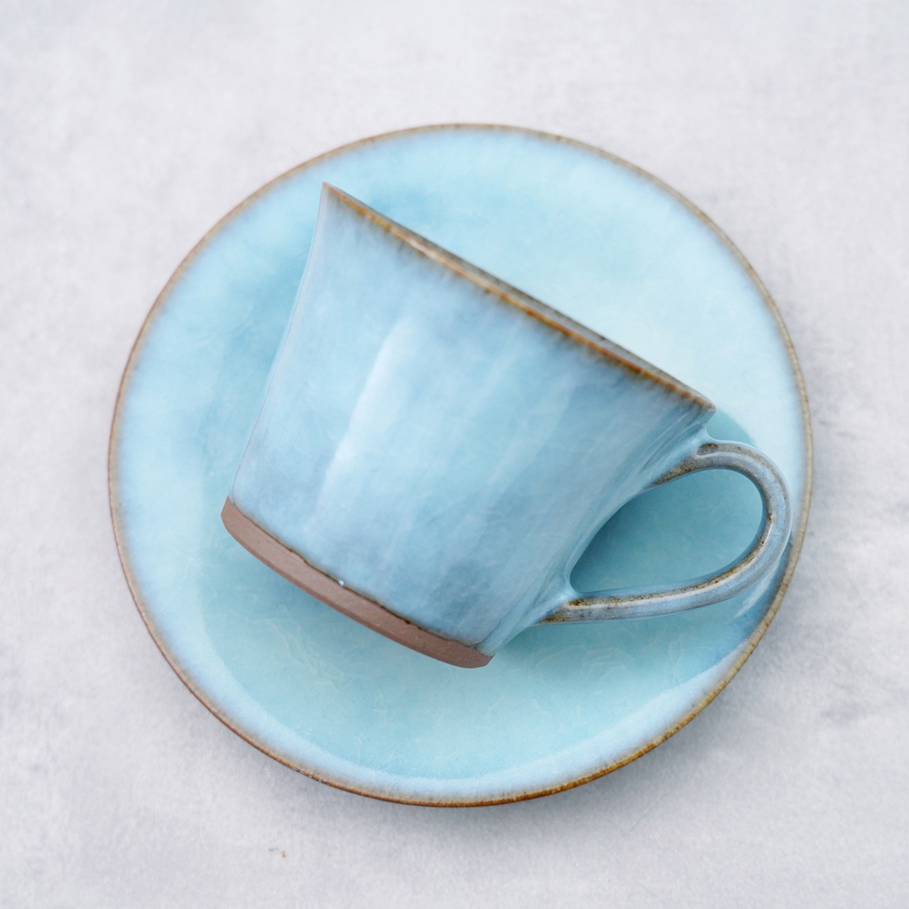 月白コーヒーカップ＆ソーサー