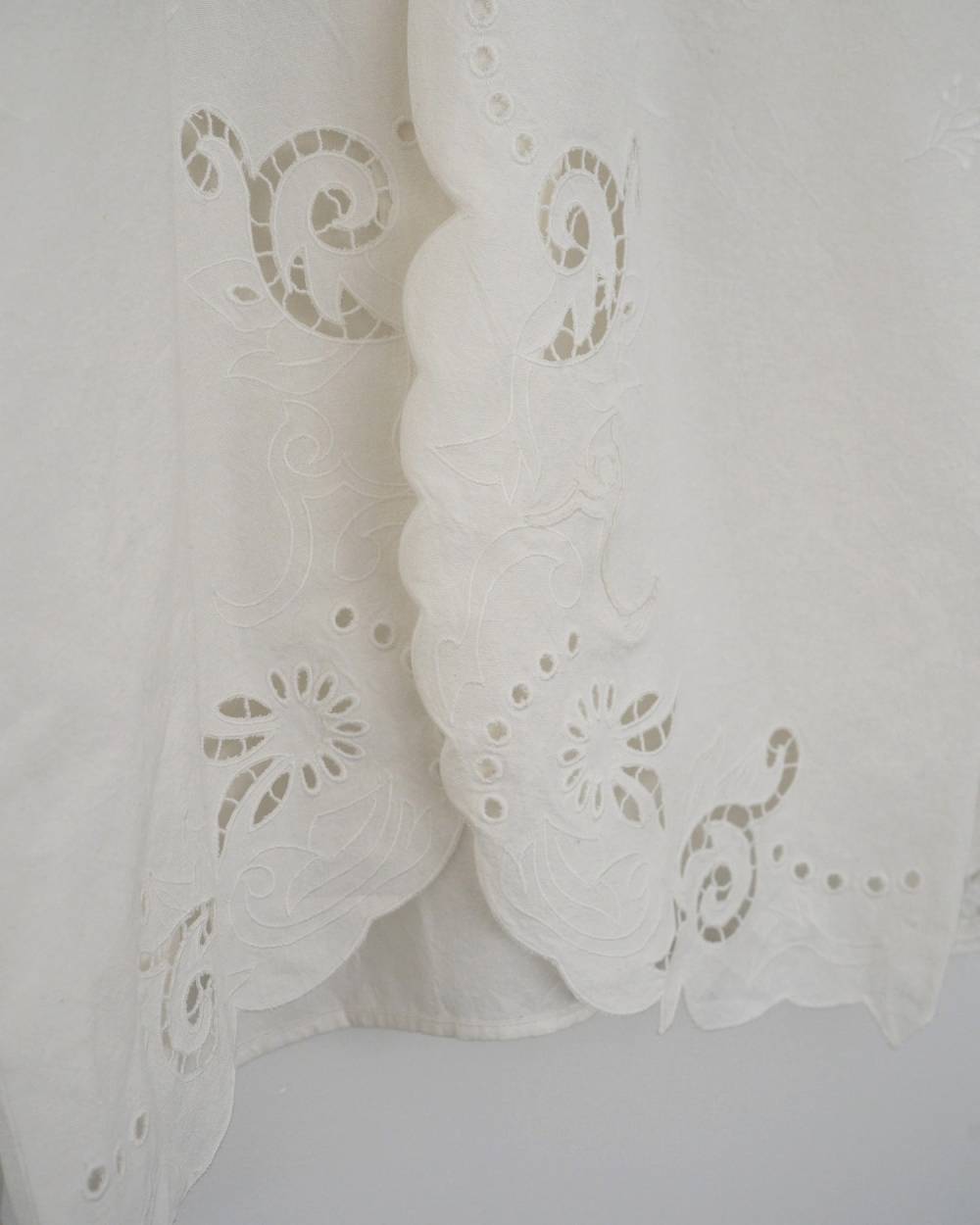 anuke(アンヌーク) Cutwork Opencollar Shirts | サウスオレンジ