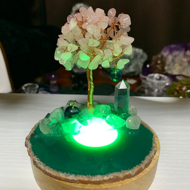 3.桜満開☆ローズクォーツ招財樹・ファンタジーワールド