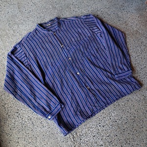 エクアドル製 ストライプバンドカラーシャツ used [309050]