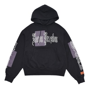 【HERON PRESTON】GOTHIC COLOR BLOCKS HOODIE (BLACKGREY)