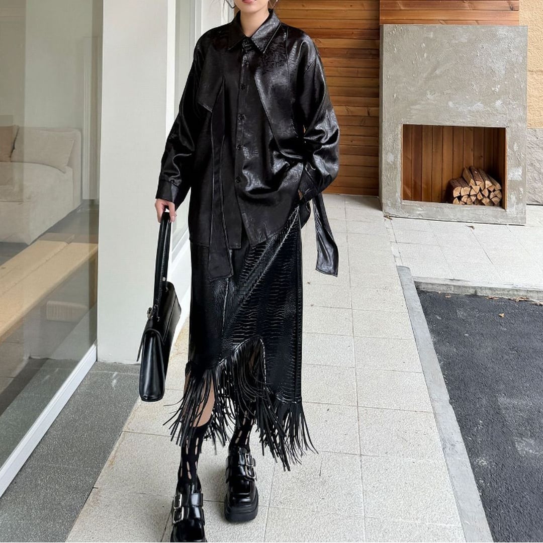 PUレザーシャツ BL0448 | Style Sombre（スタイルサムバ）【レディース