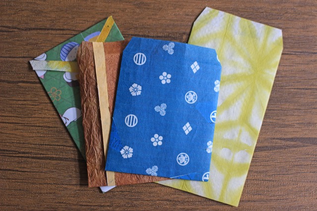 簡単に和紙で作れるぽち袋キット