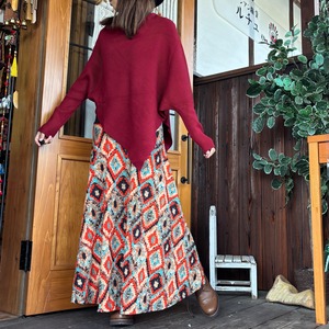 美シルエットカラフル暖かスカート