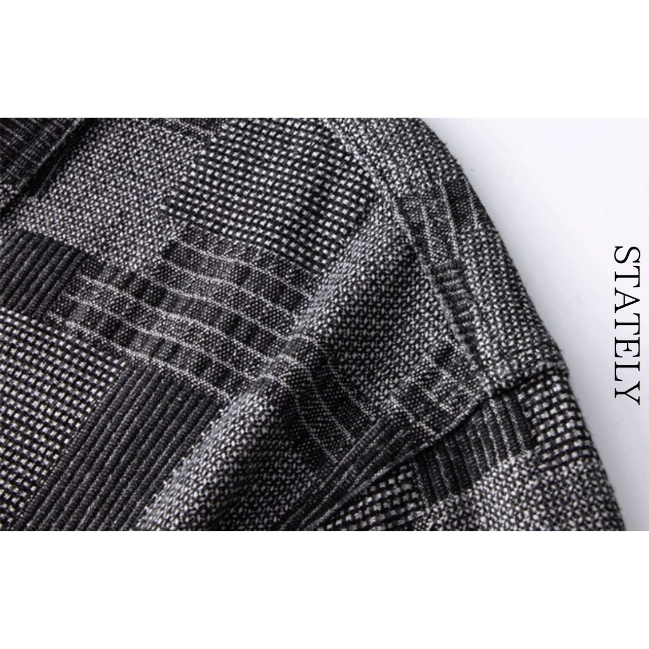 Geometric Patchwork シャツジャケット_T116・画像5