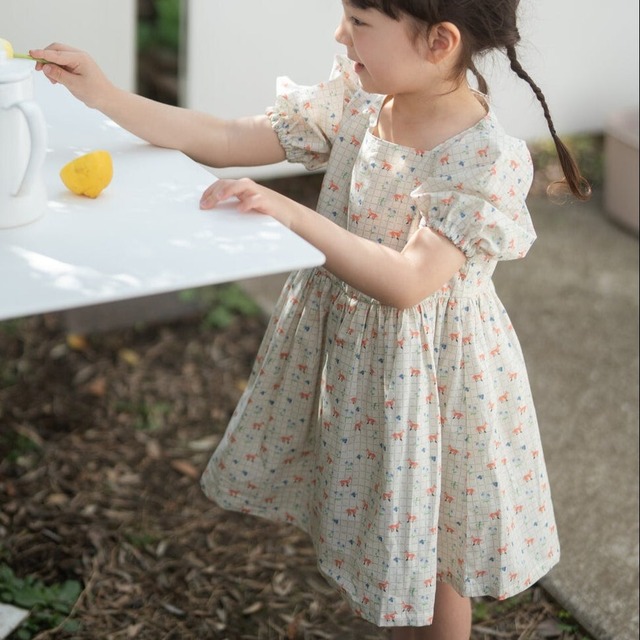 Tiny Tiny Doors / Short Sleeve Dress - Kitsune