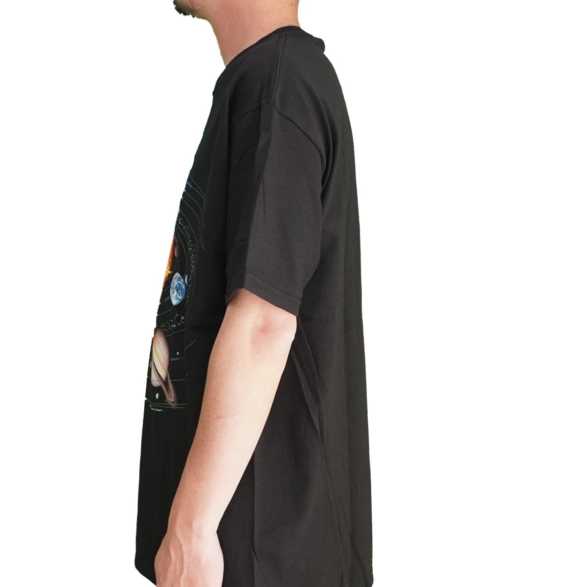 THE PLANETS Tシャツ 宇宙 グラフィック 半袖 ブラック プリントT