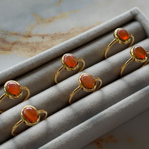 【oval ring】縞メノウ