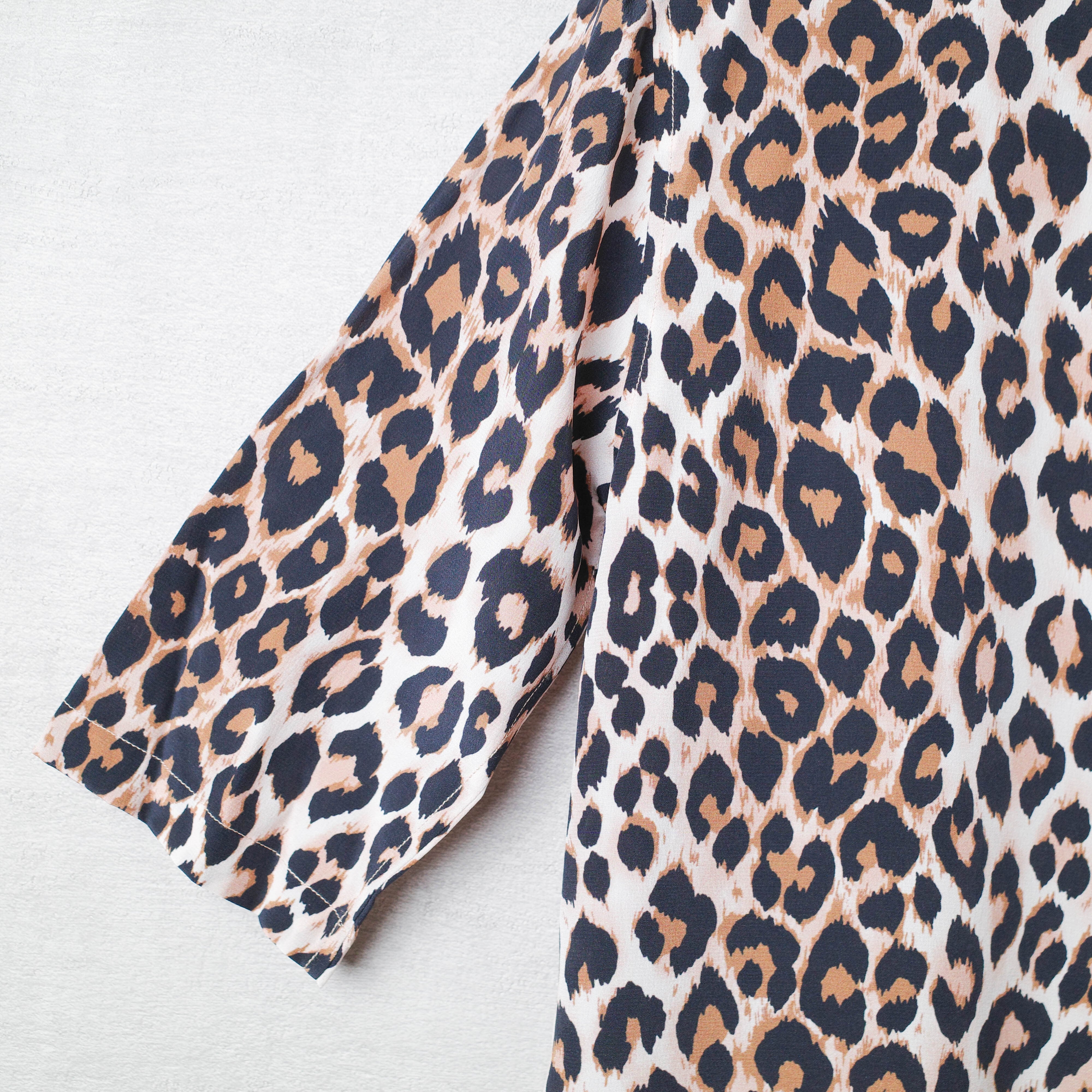 [NEW] LI HUA(ﾘｰﾌｧ)	LEOPARD SILK S/S PULLOVER E0E-7720-A